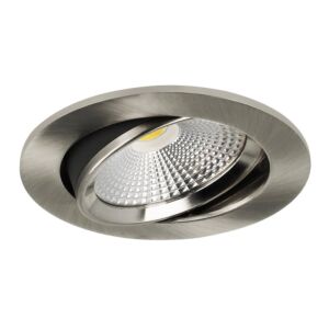 LED inbouwspot Eleanora rond 6W extra warm wit 2700K geborsteld aluminium inclusief driver