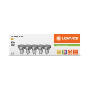 GU10 LED Lamp Performance 5-Pack 36° 3,7W 3000K Dimbaar