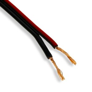 Ledstrip kabel - rol van 3 meter - 2x0.75mm2 zwart/rood voor 12V - 24V ledstrips