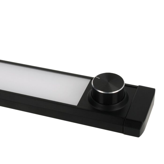 LED keukenverlichting 60cm Calina opbouw 8W switch tone zwart dimbaar