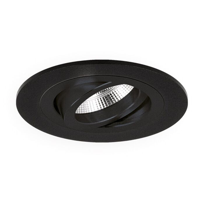 Inbouwspot mini Venezia MR11 rond zwart kantelbaar