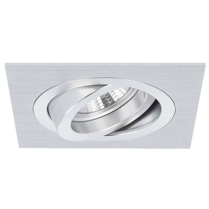 Inbouwspot Torino vierkant aluminium kantelbaar met bladveren
