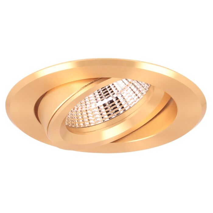 Inbouwspot Verona rond goud kantelbaar met klemveren