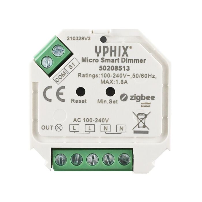 Siësta Deens joggen YPHIX draadloze Zigbee 230V LED Dimmer Bypass| LEDdirect