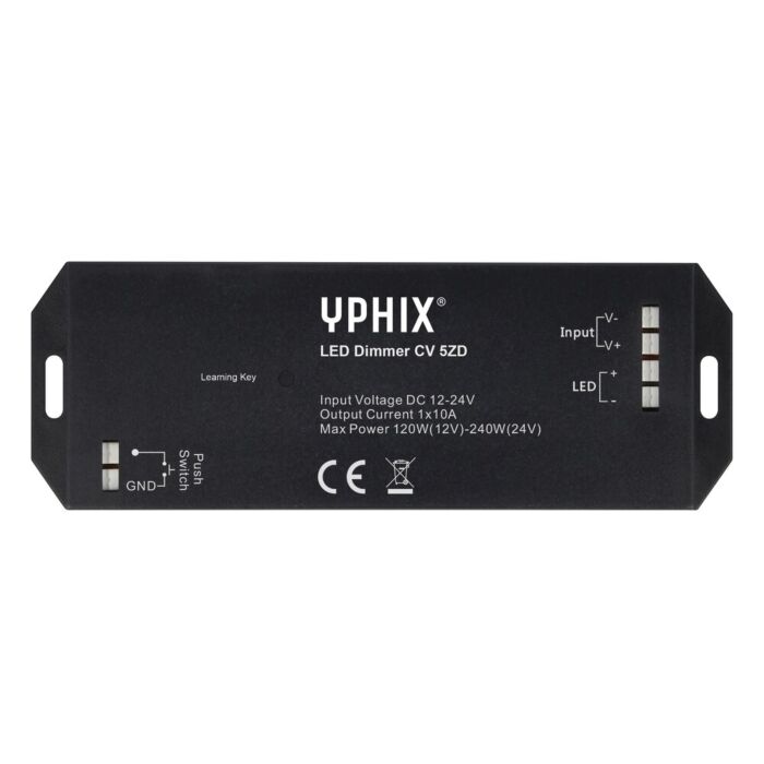 Verminderen bemanning klei YPHIX LED dimmer 12V-24V, 1 x 10A, type CV 5ZD | LEDdirect