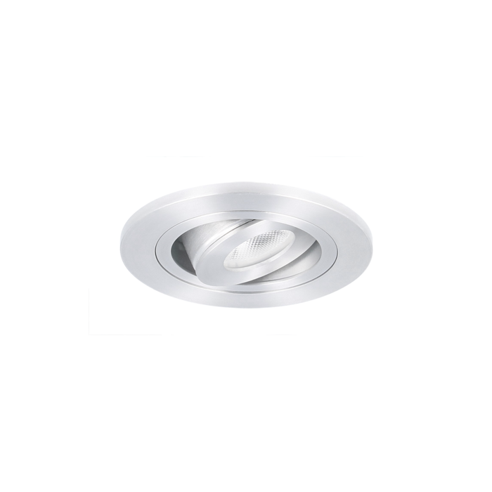 LED inbouwspot Monza rond 3W 2700K aluminium IP65 dimbaar kantelbaar