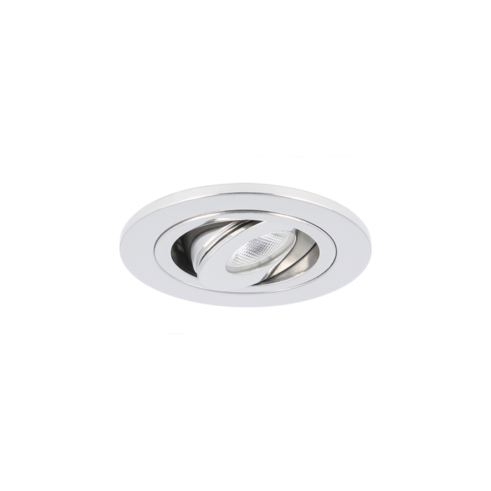 LED inbouwspot Monza rond 3W 2700K RVS IP65 dimbaar kantelbaar