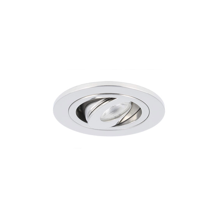 opwinding Warmte Woud LED Inbouwspot Monza RVS rond, IP65 straalwaterdicht, dimbaar en kantelbaar  3W (Vervangt 20W) | LEDdirect