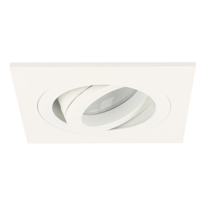 LED inbouwspot Cantello vierkant 7W 2700K wit IP65 dimbaar kantelbaar