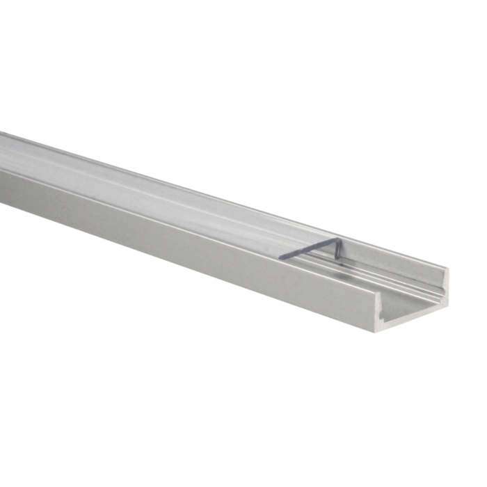 reflecteren Giftig Normaal gesproken LED strip profiel Felita aluminium extra laag 1m incl. transparante afdekkap