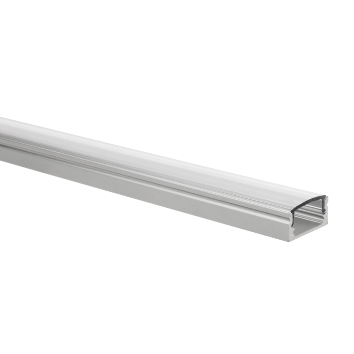LED strip profiel Potenza aluminium laag 5m (2 x 2,5m) incl. transparante afdekkap