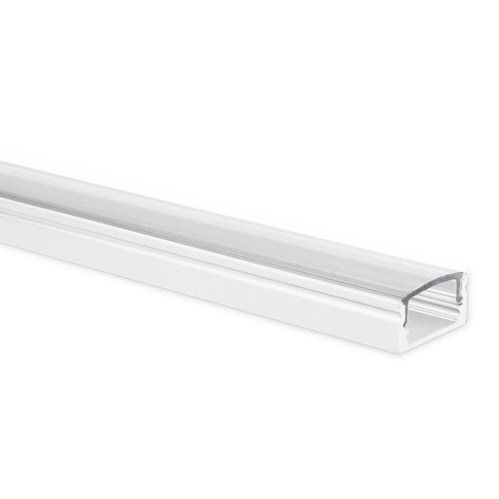 LED strip profiel Potenza wit laag 5m (2 x 2,5m) incl. transparante afdekkap