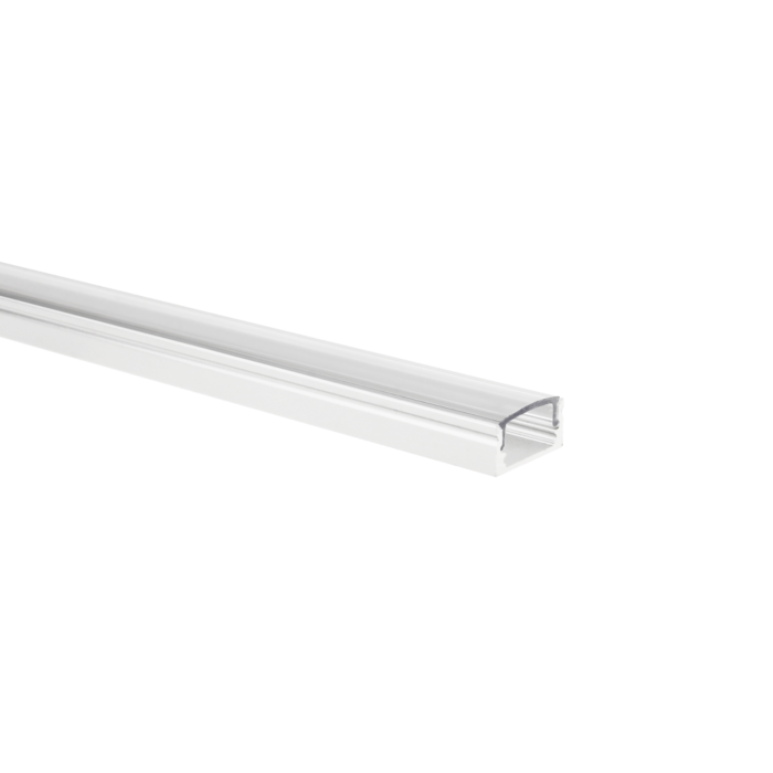 LED strip profiel Potenza wit laag 1m incl. transparante afdekkap