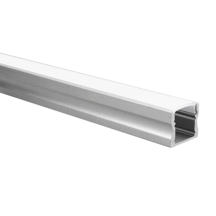 LED strip profiel Potenza aluminium hoog 1m incl. melkwitte afdekkap