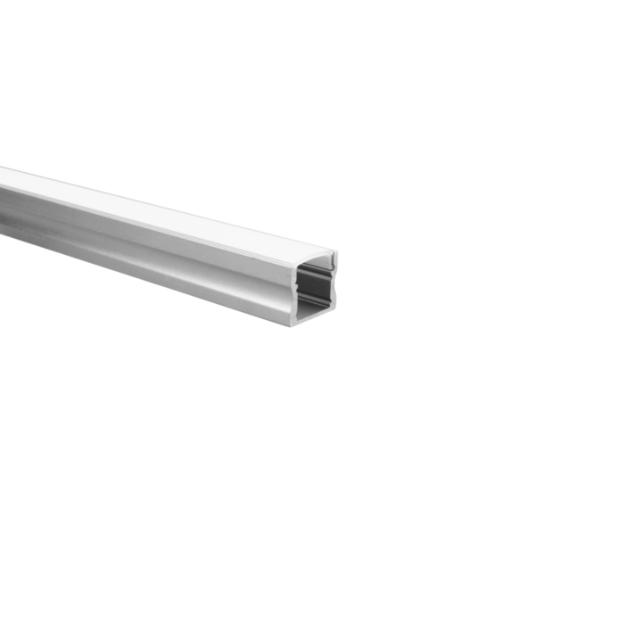 LED strip profiel Potenza aluminium hoog 5m (2 x 2,5m) incl. melkwitte afdekkap