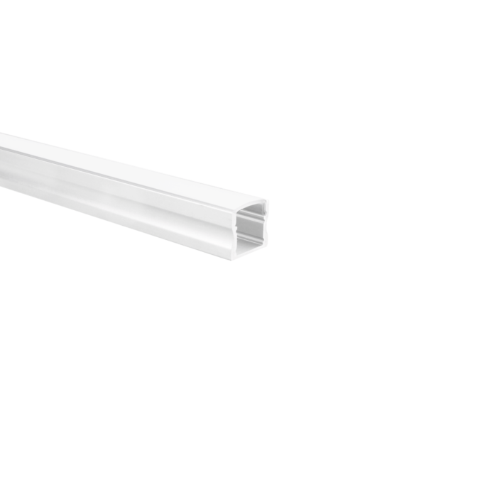 LED strip profiel Potenza wit hoog 5m (2 x 2,5m) incl. melkwitte afdekkap