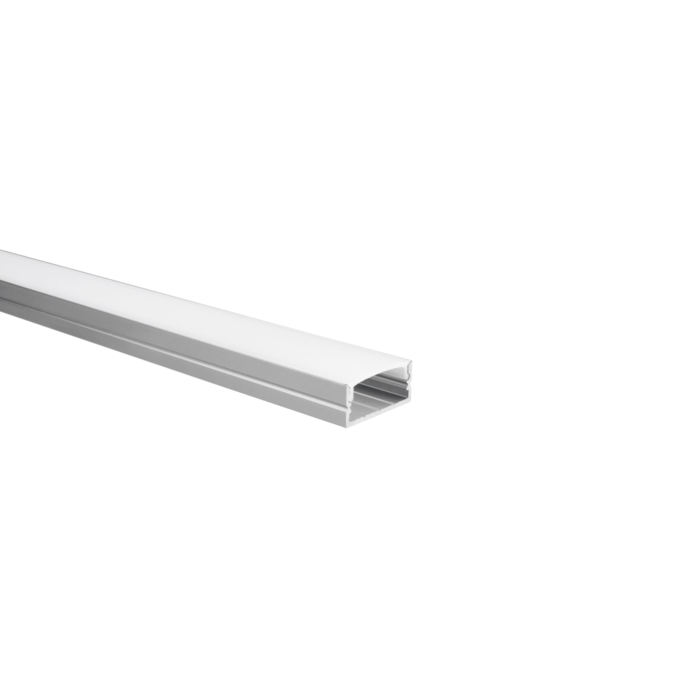 LED strip profiel Senisa aluminium breed 5m (2 x 2,5m) incl. melkwitte afdekkap