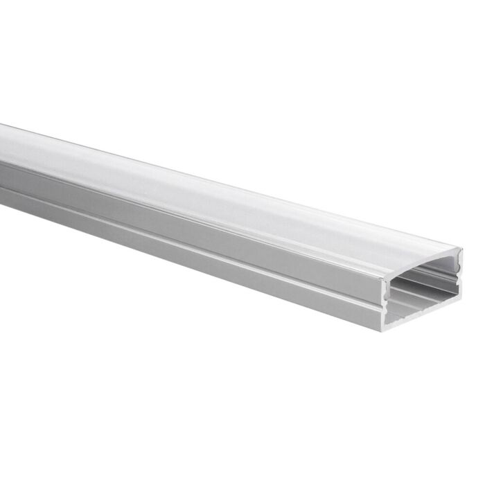 LED strip profiel Senisa aluminium breed 5m (2 x 2,5m) incl. transparante afdekkap