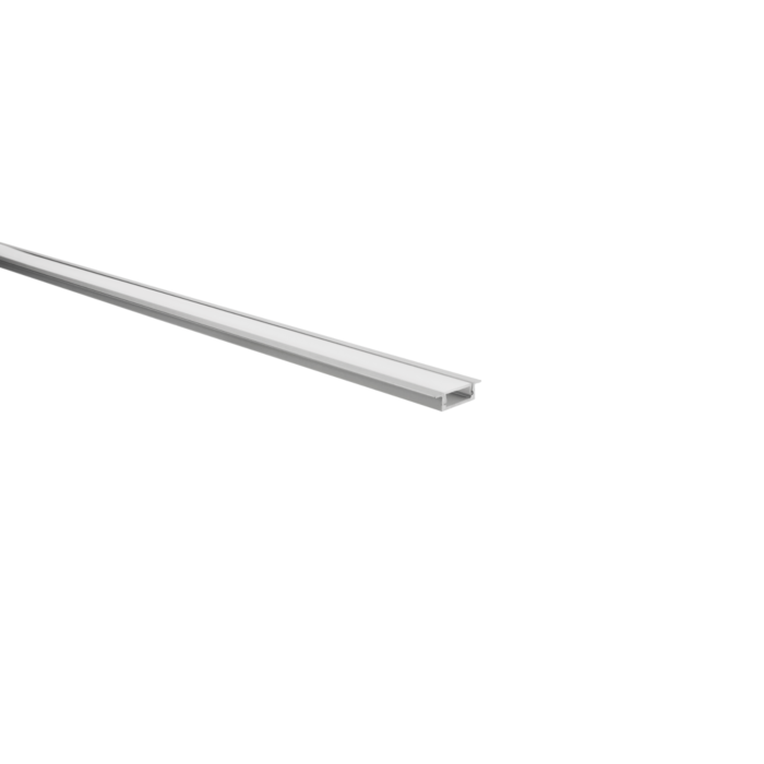 LED strip profiel Matera aluminium laag 5m (2 x 2,5m) incl. melkwitte afdekkap