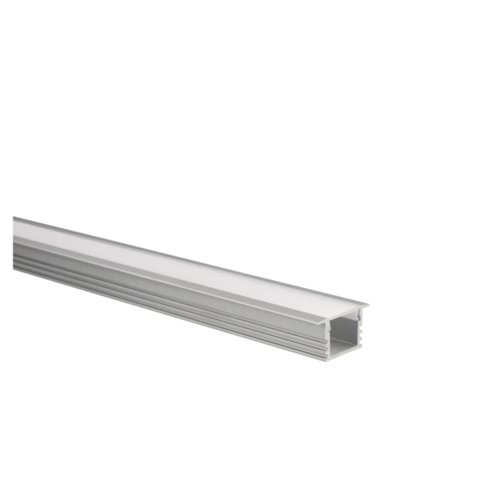 LED strip profiel Matera aluminium hoog 5m (2 x 2,5m) incl. melkwitte afdekkap