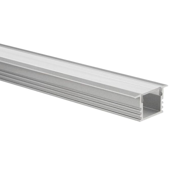 LED strip profiel Matera aluminium hoog 1m incl. transparante afdekkap