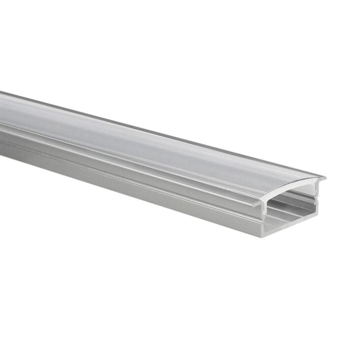 LED strip profiel Marconia aluminium breed 1m incl. transparante afdekkap