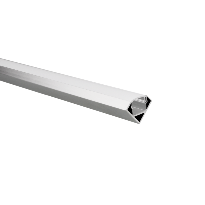 LED strip profiel Tarenta aluminium hoek 5m (2 x 2,5m) incl. melkwitte afdekkap