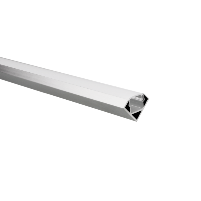 LED strip profiel Tarenta aluminium hoek 1m incl. melkwitte afdekkap