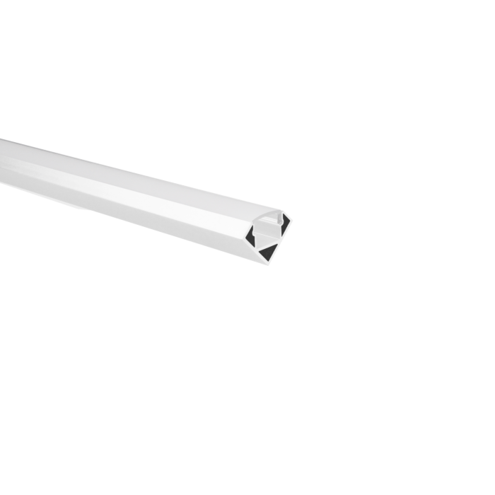LED strip profiel Tarenta wit hoek 1m incl. melkwitte afdekkap