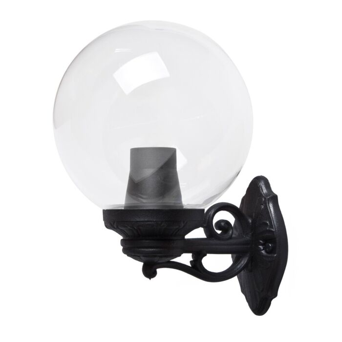 Wandlamp G250 zwart helder glas E27 IP55