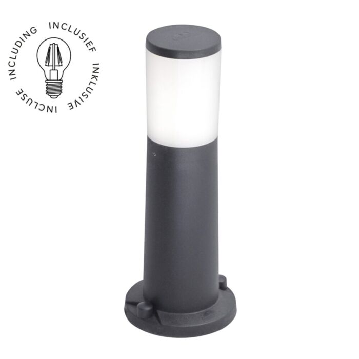 Staande buitenlamp Amelia 400 E27 rond zwart IP55 incl. lichtbron 8,5W 2700-4000-6500K