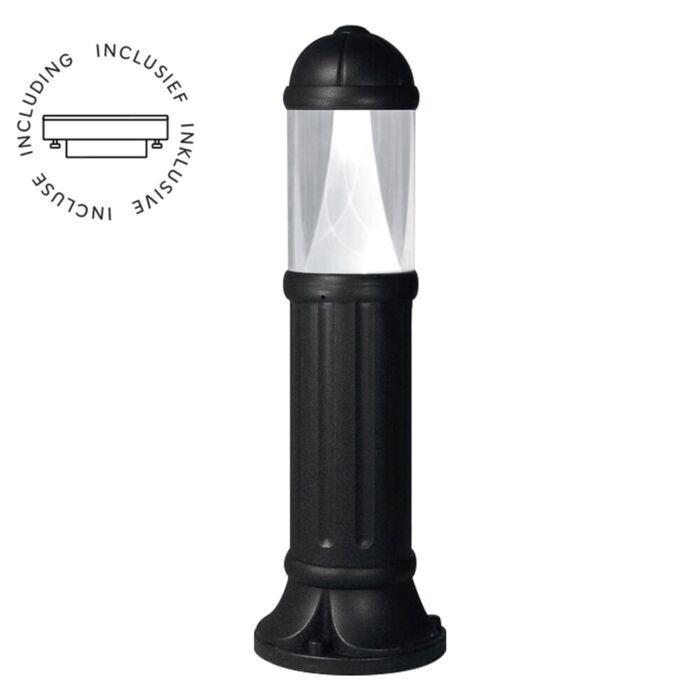 Staande buitenlamp Sauro rond zwart IP55 GX53 7W 3000K/4000K/6500K