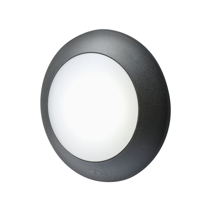 Wandlamp Berta met bewegingssensor zwart IP66 E27