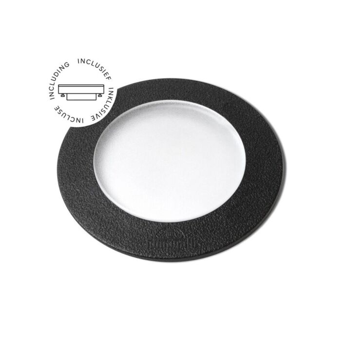 Grondspot Ceci 1 GX53 zwart IP67 rond incl. lichtbron 3W 3000K/4000K/6500K