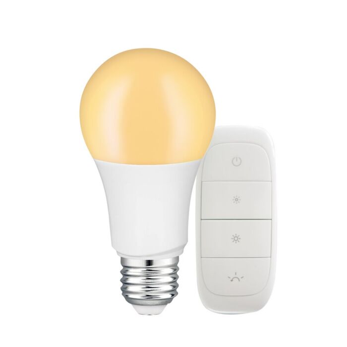 E27 Smart LED lamp Dimmerset tint A60 9W 2700K dimbaar met afstandsbediening