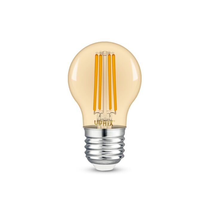 E27 LED filament kogellamp Atlas G45 gold 4,5W 1800K dimbaar