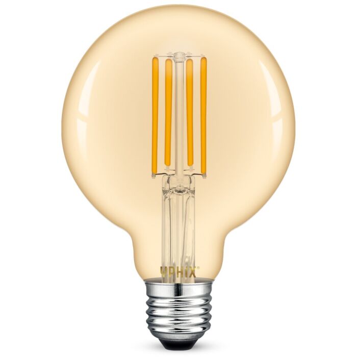E27 LED filament lamp Atlas G95 amber 7W 1800K dimbaar