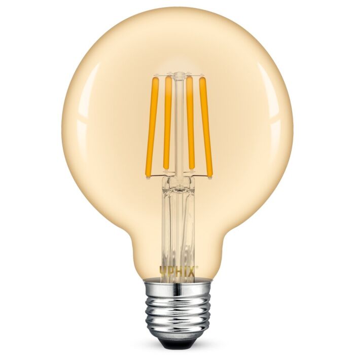 E27 LED filament lamp Atlas G95 4,5W 2200K dimbaar Gold