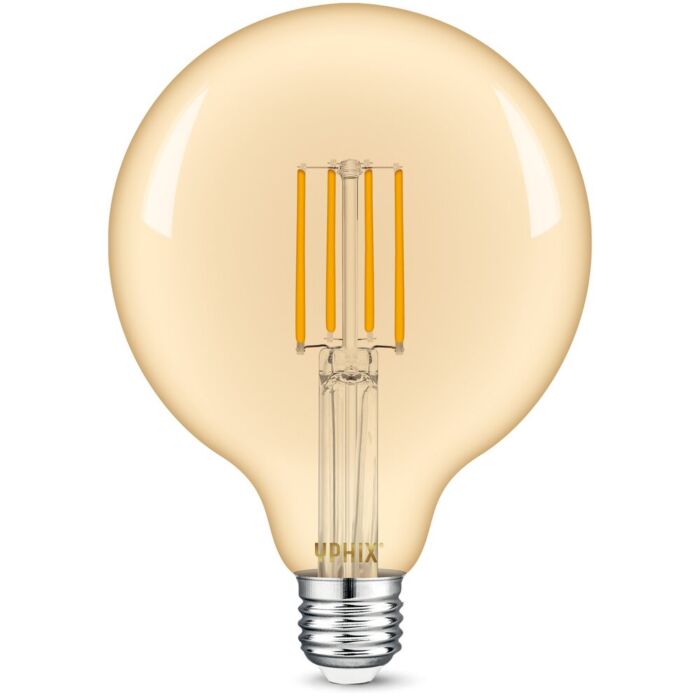 E27 LED filament lamp Atlas G125 amber 7W 2200K dimbaar