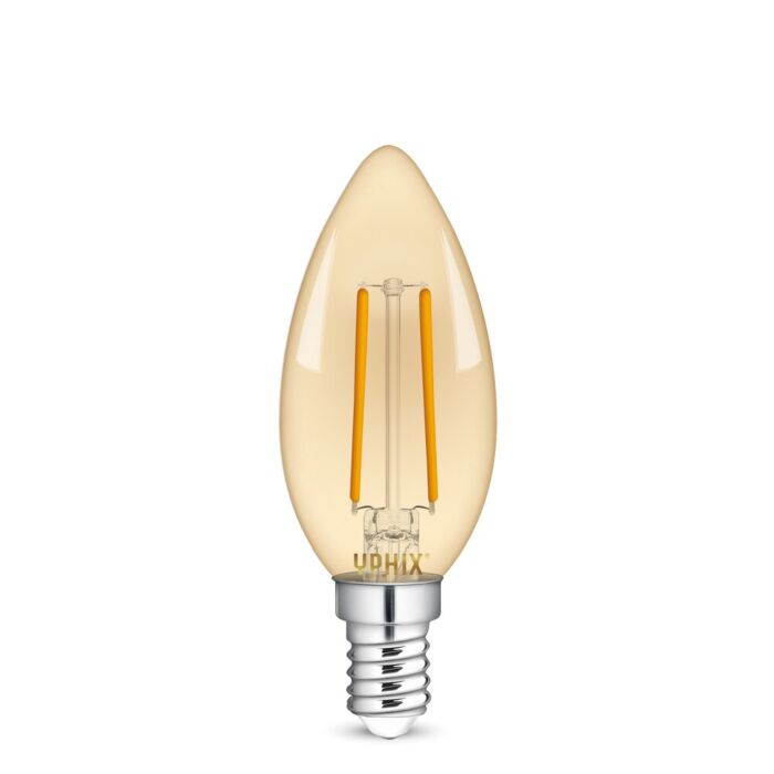 E14 LED kaarslamp filament Polaris amber 2,5W 2200K
