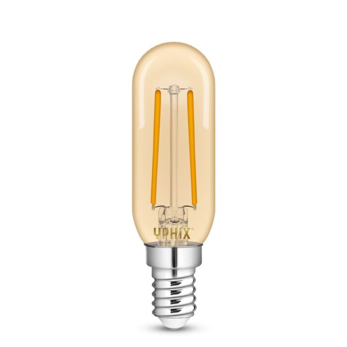 E14 LED filament buislamp Atlas T25 gold 2,5W 1800K dimbaar