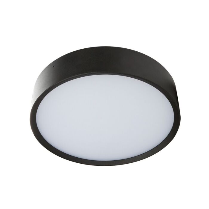 Plafondlamp Arendal 1 zwart 12W 3000K IP65