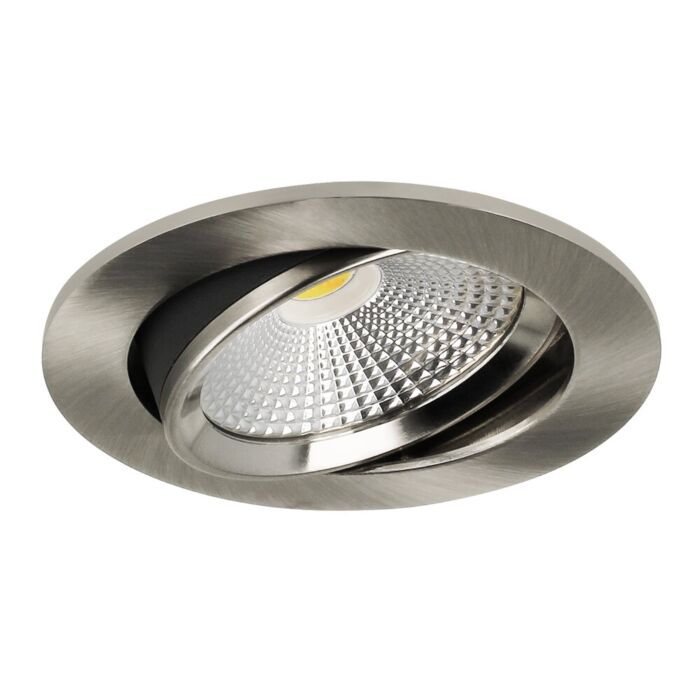 LED inbouwspot Eleanora rond 6W dim to warm 2000K-3000K geborsteld aluminium inclusief driver