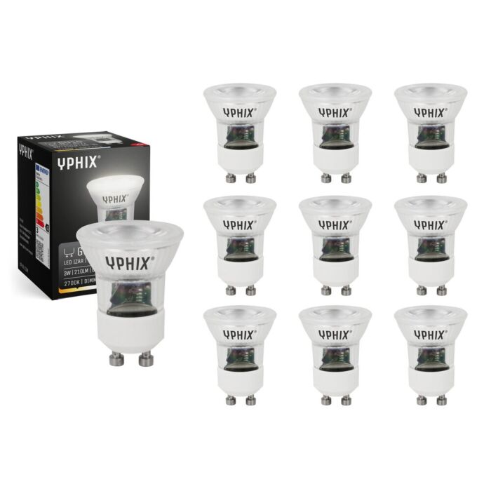 GU10 LED spot MR11 Izar 3W 2700K 38° dimbaar voordeelbundel 10 stuks