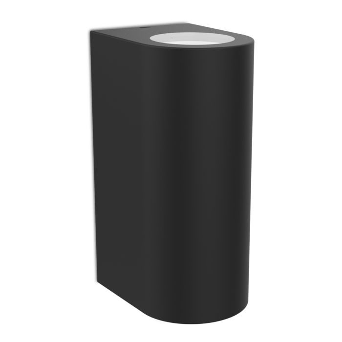 Wandlamp Komi GU10 up- en down – Zwart – IP44 Waterbestendig ABS – voor Overkapping en Gevel