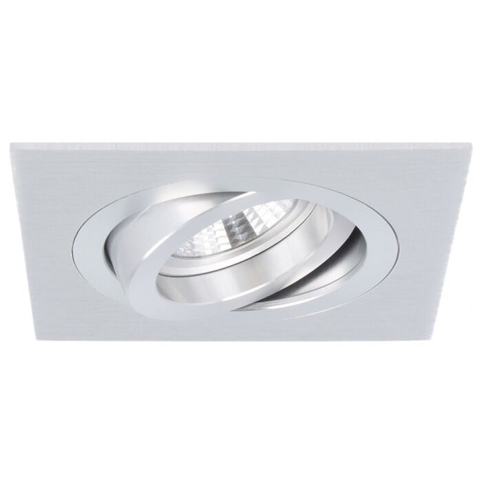 Inbouwspot Torino vierkant aluminium kantelbaar met klemveren